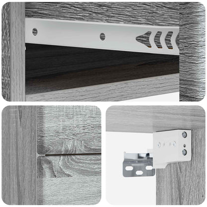 Väggmonterat Sängbord 2 pcs Grå sonoma-ek 34,5 x 33 x 40 cm