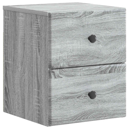 Väggmonterat Sängbord 2 pcs Grå sonoma-ek 34,5 x 33 x 40 cm