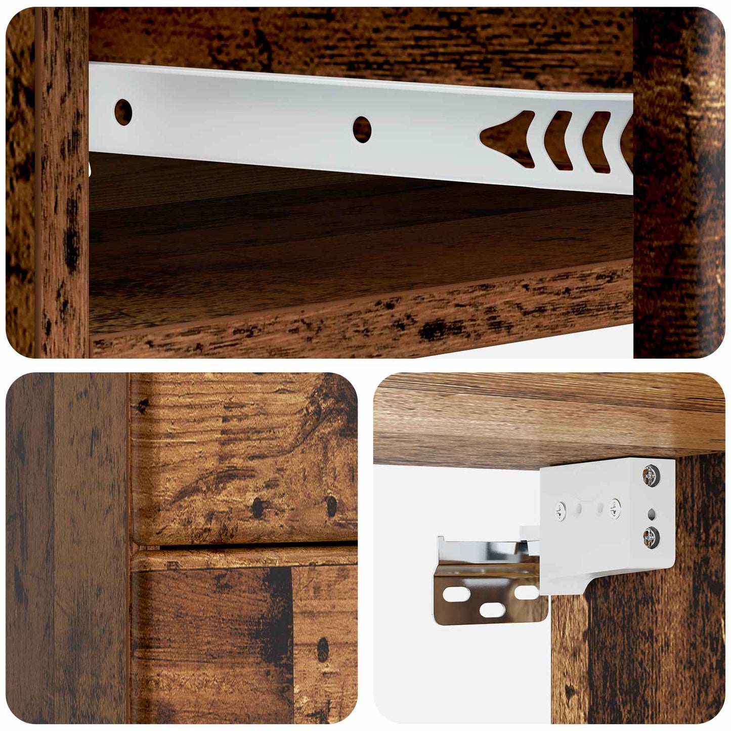 Väggmonterat Sängbord 2 pcs Gammalt trä 34,5 x 33 x 40 cm