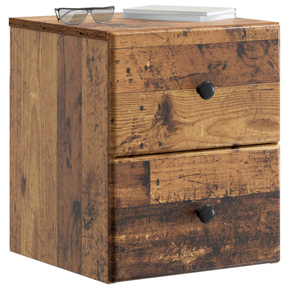 Väggmonterat Sängbord 2 pcs Gammalt trä 34,5 x 33 x 40 cm