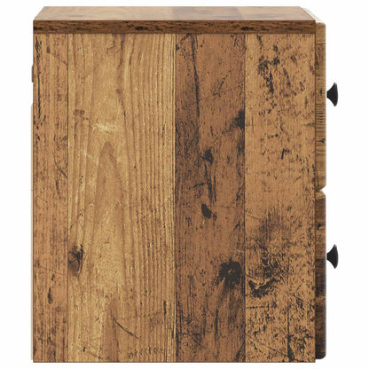 Väggmonterat Sängbord 2 pcs Gammalt trä 34,5 x 33 x 40 cm