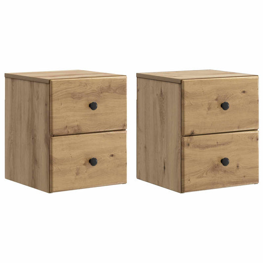 Väggmonterat Sängbord 2 pcs Artisan-ek 34,5 x 33 x 40 cm