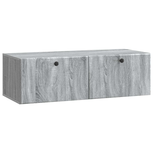 Väggmonterad TV-bänk Väggmonterad Grå sonoma-ek 98 x 41 x 30 cm