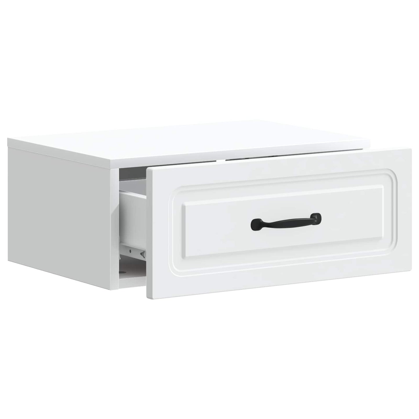 Väggmonterat Sängbord med låda 2 pcs Vit 49 x 34,5 x 20 cm