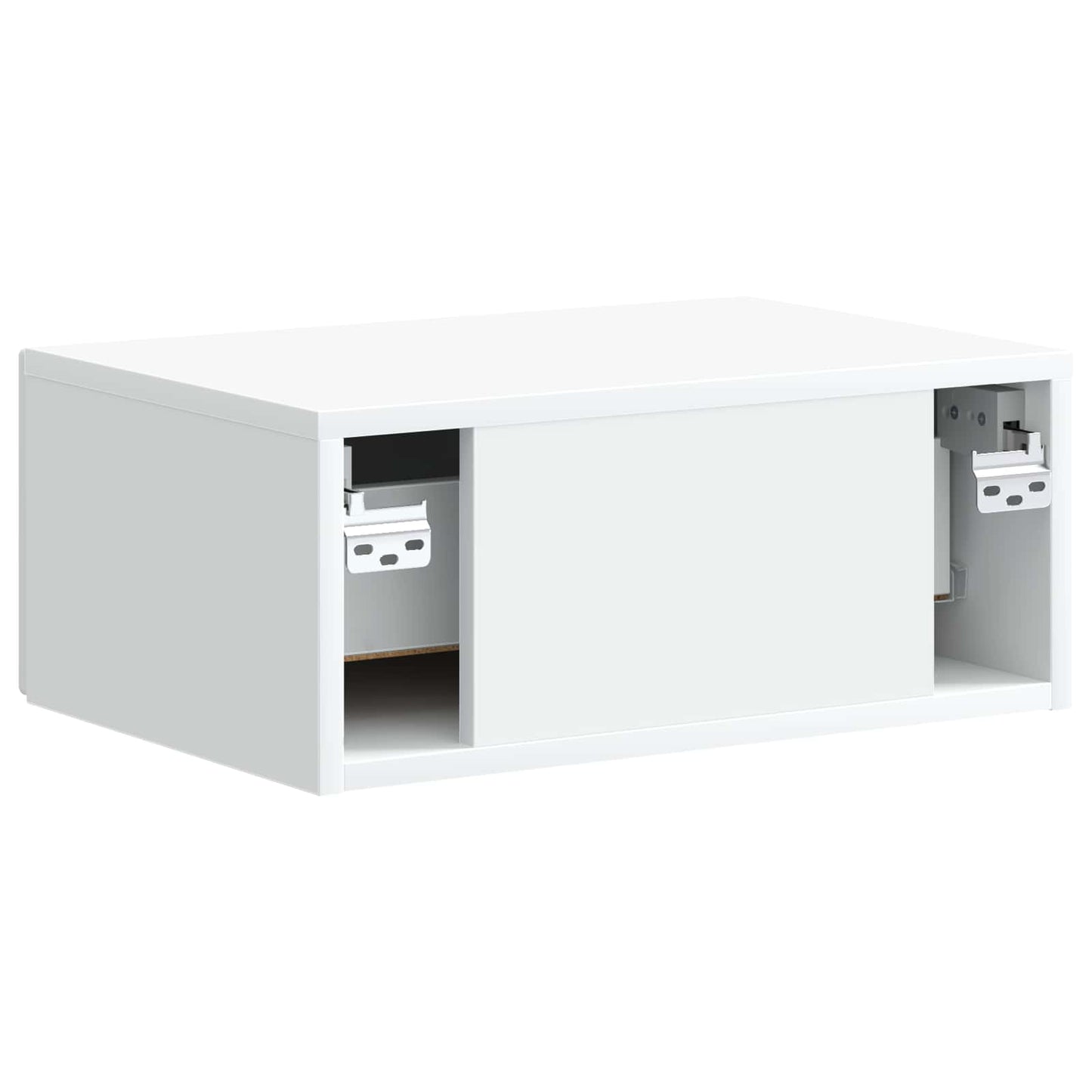 Väggmonterat Sängbord med låda 2 pcs Vit 49 x 34,5 x 20 cm