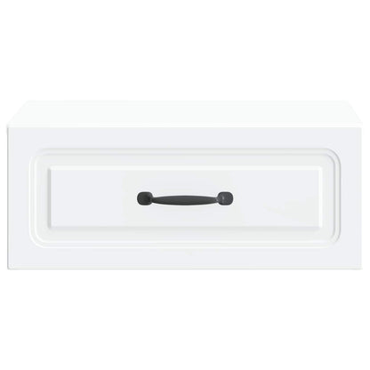 Väggmonterat Sängbord med låda 2 pcs Vit 49 x 34,5 x 20 cm