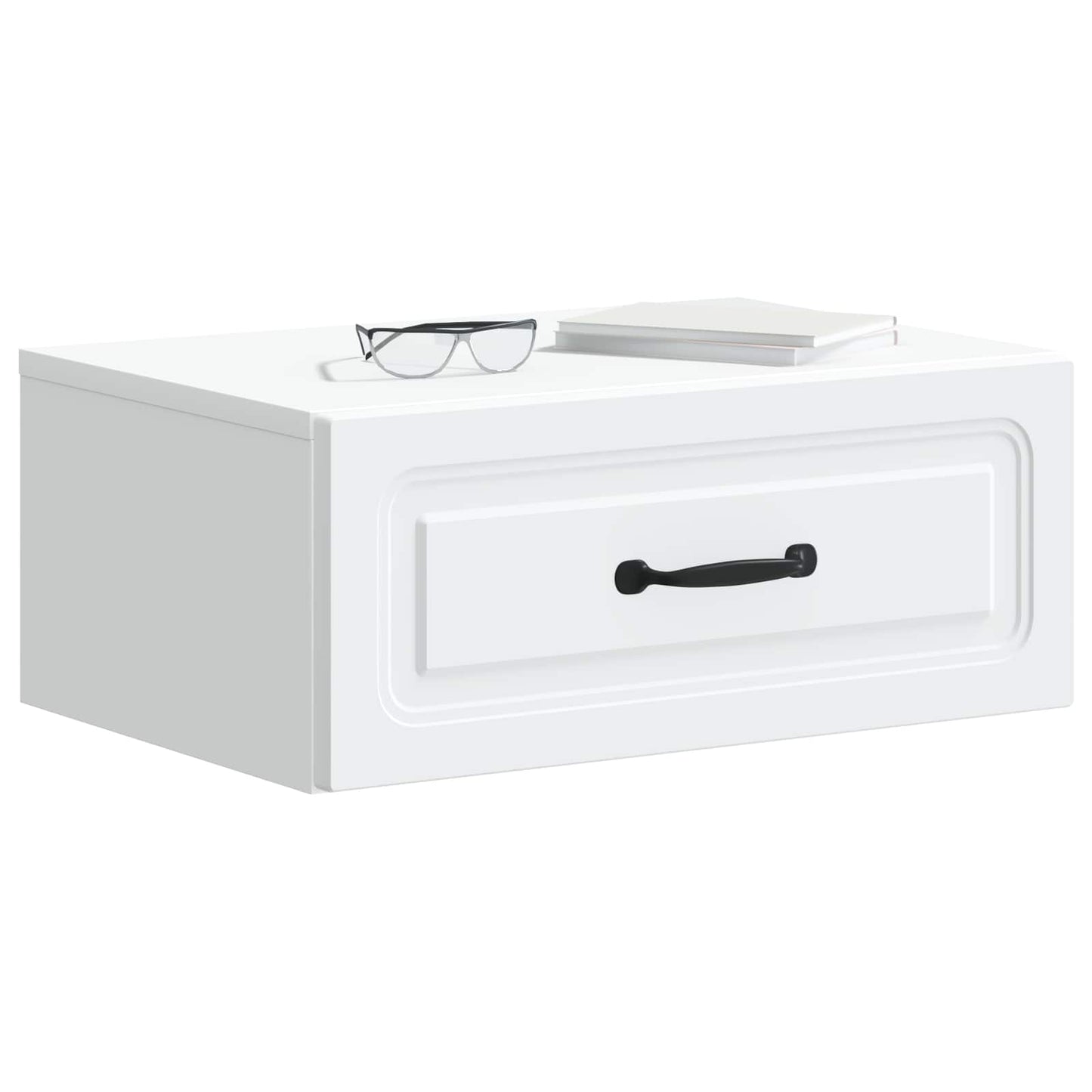 Väggmonterat Sängbord med låda 2 pcs Vit 49 x 34,5 x 20 cm