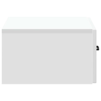 Väggmonterat Sängbord med låda 2 pcs Vit 49 x 34,5 x 20 cm