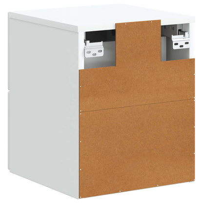 Väggmonterat Sängbord med låda 2 pcs Vit 34,5 x 33 x 40 cm