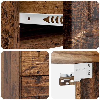 Väggmonterat Sängbord 2 pcs Gammalt trä 34,5 x 33 x 40 cm