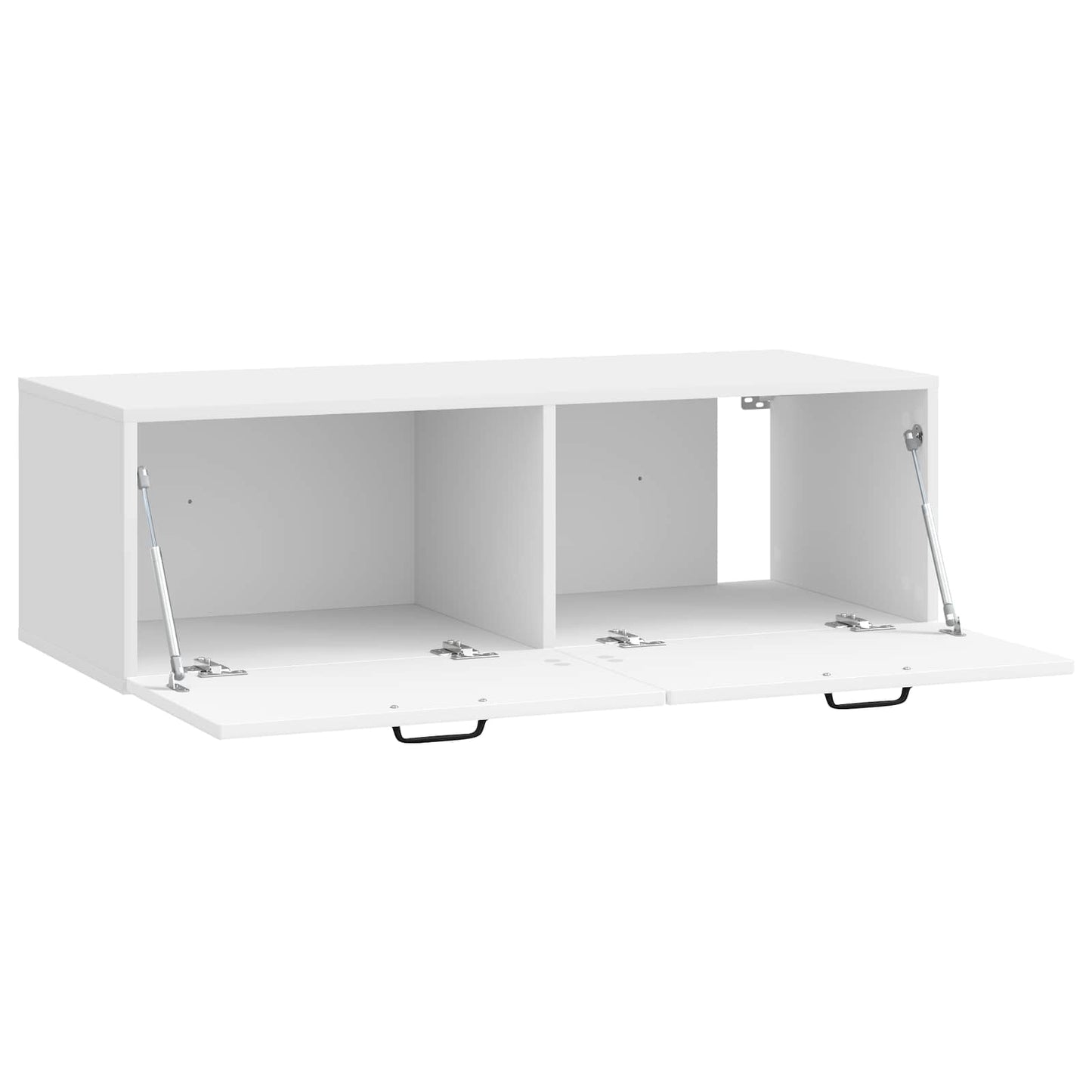Väggmonterad TV-bänk Väggmonterad Vit högglans 98 x 41 x 30 cm