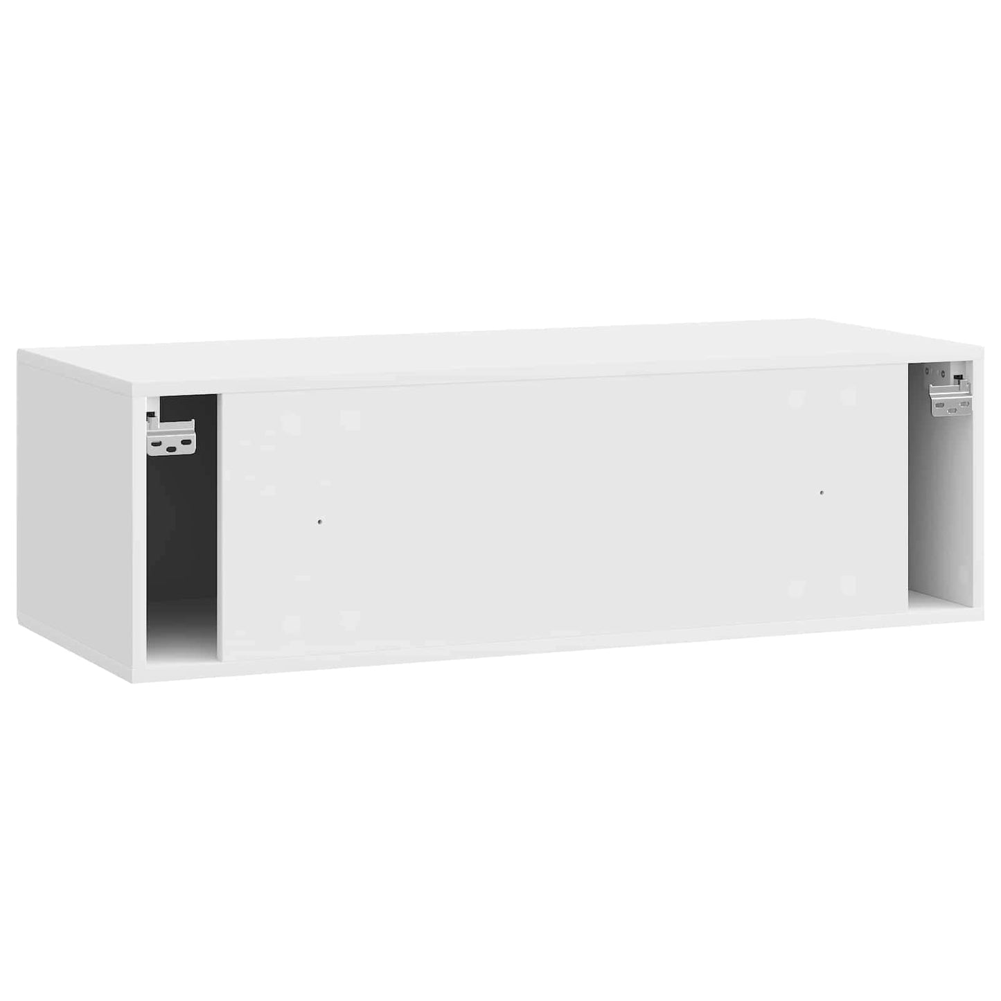 Väggmonterad TV-bänk Väggmonterad Vit högglans 98 x 41 x 30 cm