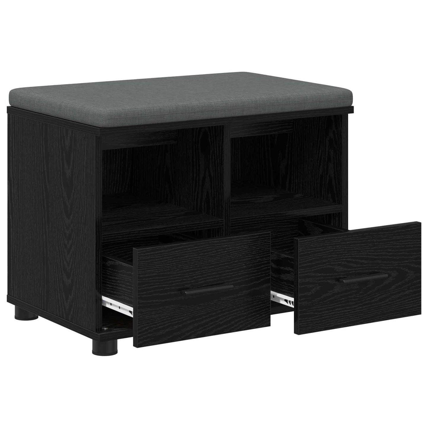 Hallbänk Svart Ek 60 x 38 x 46 cm