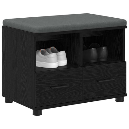 Hallbänk Svart Ek 60 x 38 x 46 cm