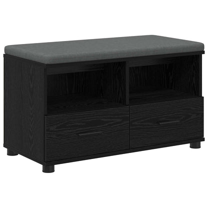 Hallbänk Svart Ek 80 x 38 x 46 cm