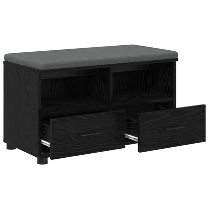 Hallbänk Svart Ek 80 x 38 x 46 cm