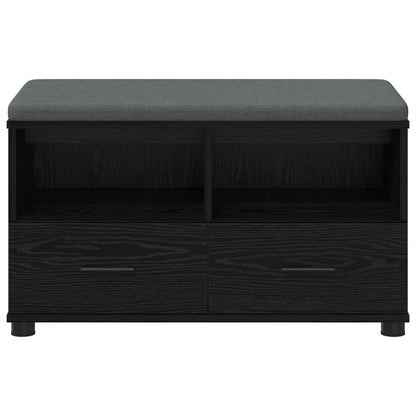Hallbänk Svart Ek 80 x 38 x 46 cm