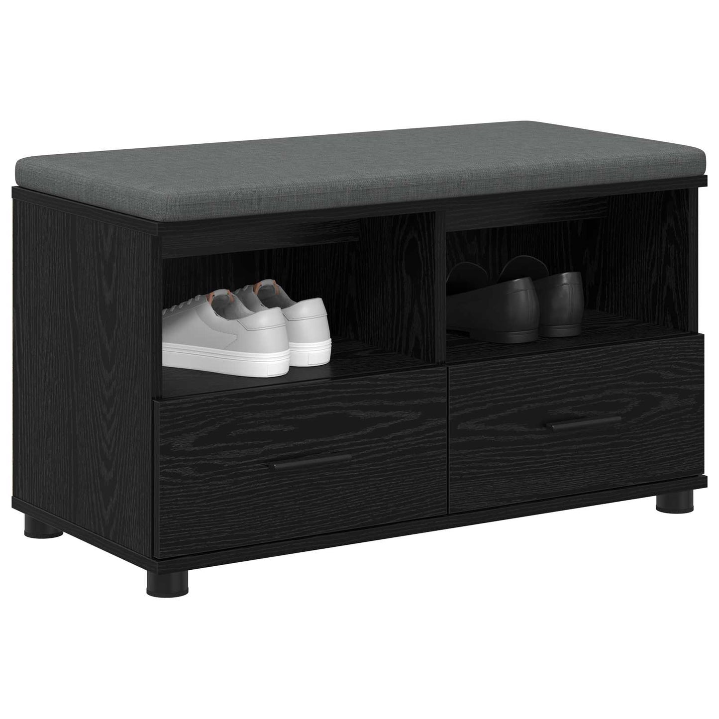 Hallbänk Svart Ek 80 x 38 x 46 cm