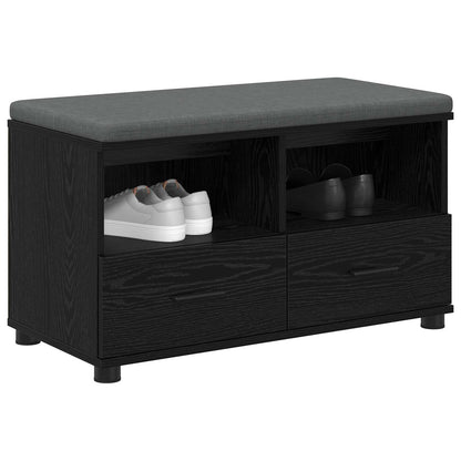 Hallbänk Svart Ek 80 x 38 x 46 cm