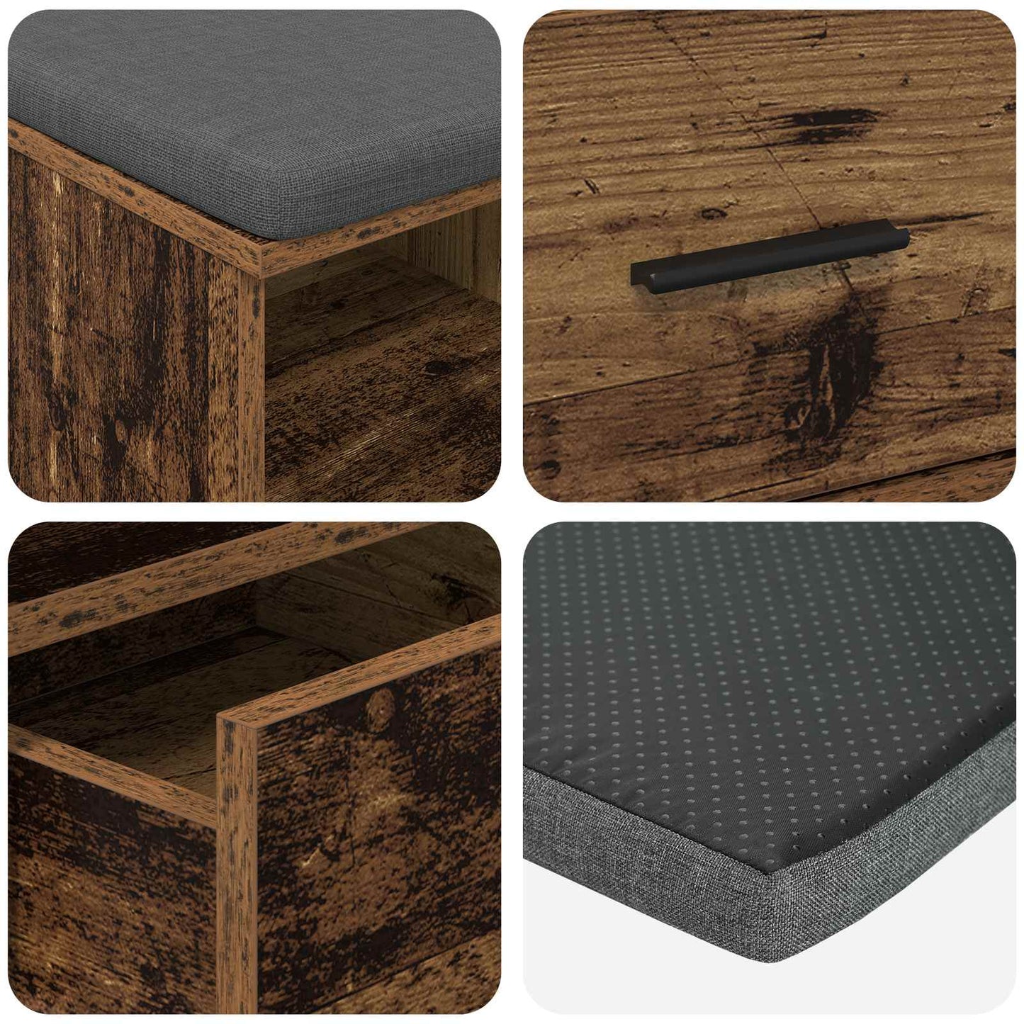 Hallbänk Gammalt Trä 80 x 38 x 46 cm