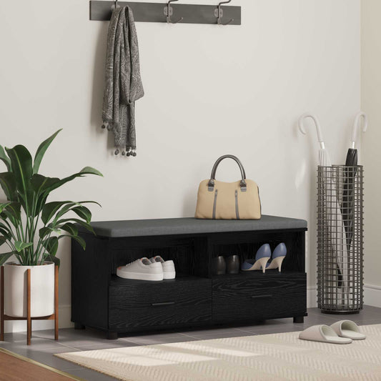 Hallbänk Svart Ek 100 x 38 x 46 cm