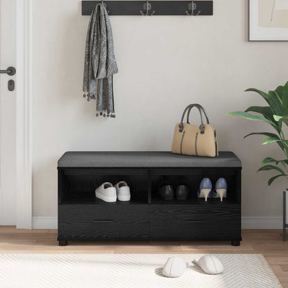 Hallbänk Svart Ek 100 x 38 x 46 cm
