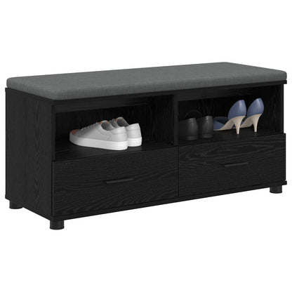 Hallbänk Svart Ek 100 x 38 x 46 cm