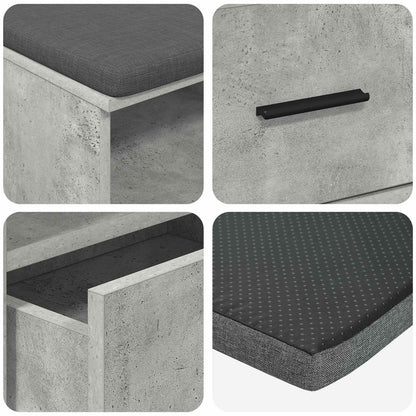 Hallbänk Betonggrå 100 x 38 x 46 cm
