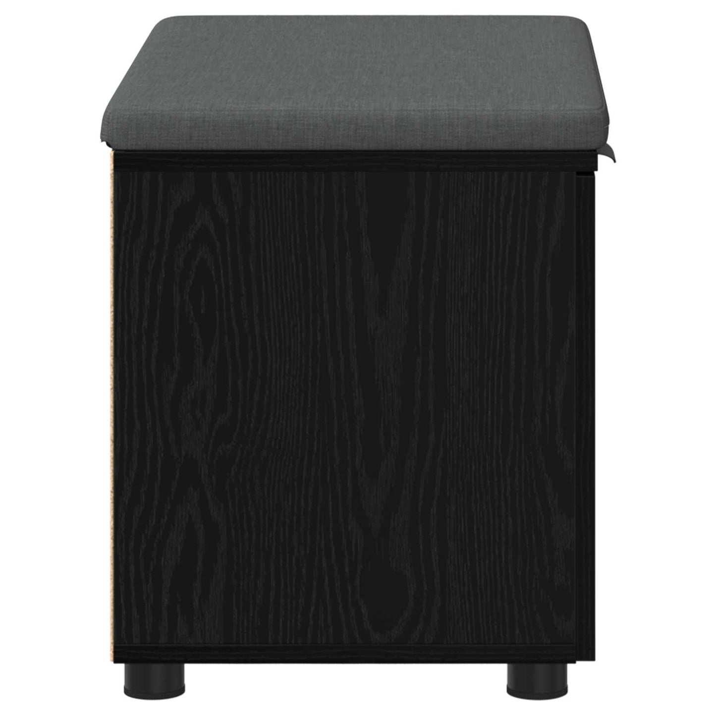 Hallbänk Svart Ek 60 x 38 x 46 cm och Tyg