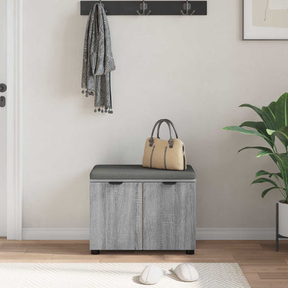 Hallbänk Sonoma Grå 60 x 38 x 46 cm och Tyg