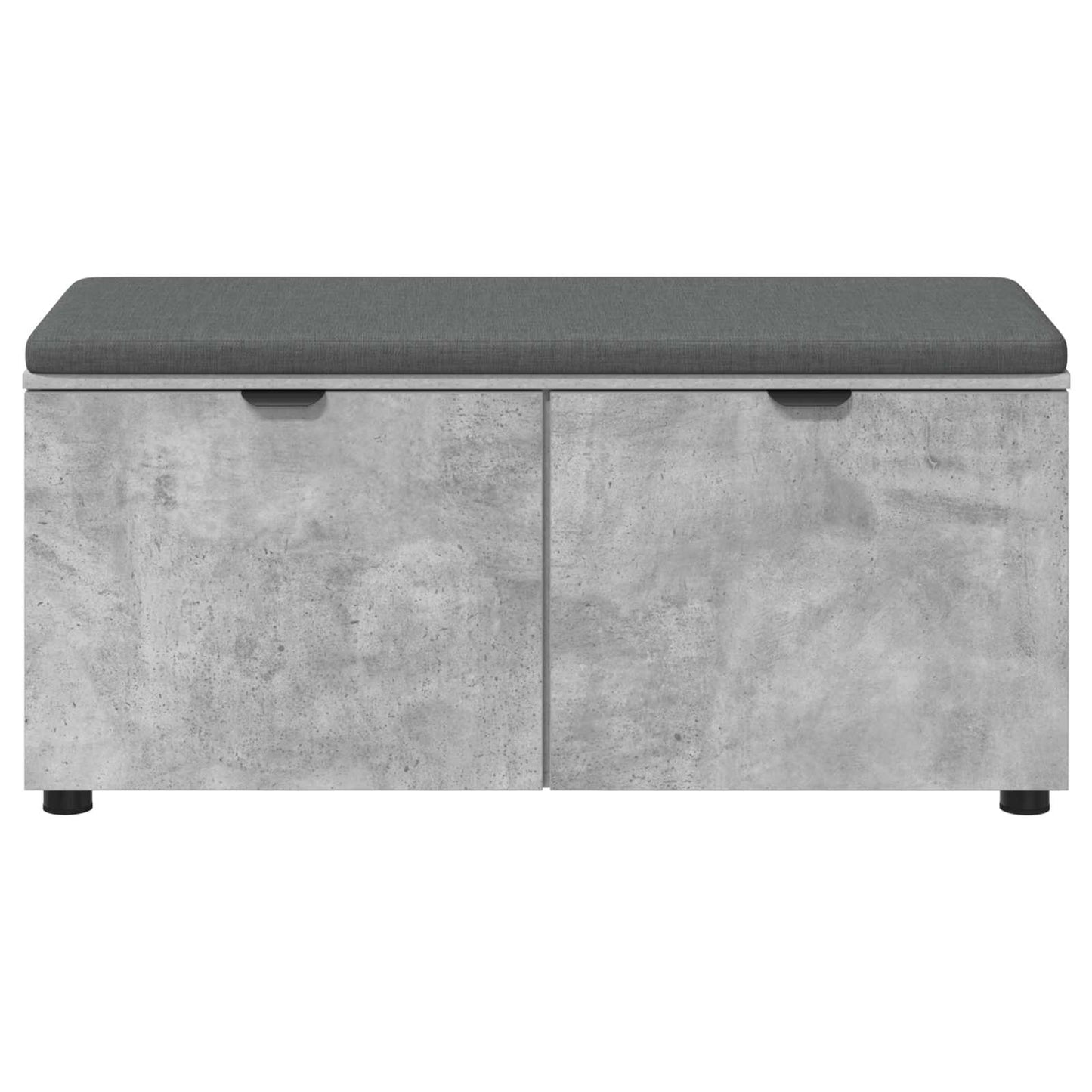 Hallbänk BetongGrå 100 x 38 x 46 cm Konstruerat Trä och Tyg