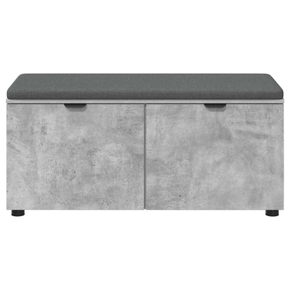 Hallbänk BetongGrå 100 x 38 x 46 cm Konstruerat Trä och Tyg