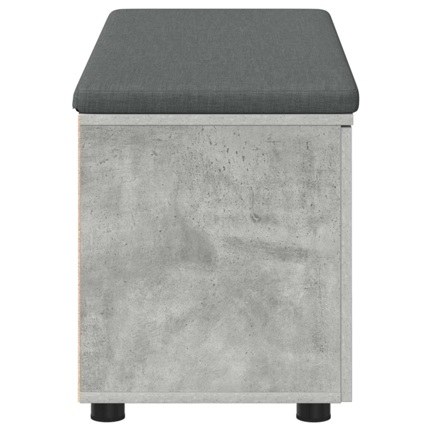 Hallbänk BetongGrå 100 x 38 x 46 cm Konstruerat Trä och Tyg