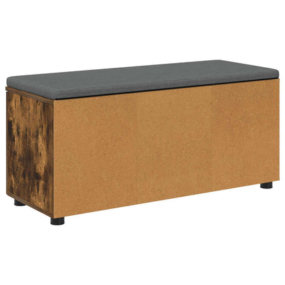Hallbänk Rökt Ek 100 x 38 x 46 cm Konstruerat Trä och Tyg