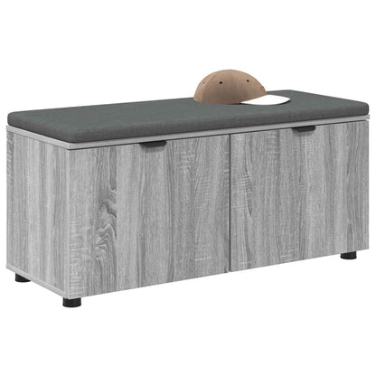 Hallbänk Grå Sonoma 100 x 38 x 46 cm Konstruerat Trä och Tyg