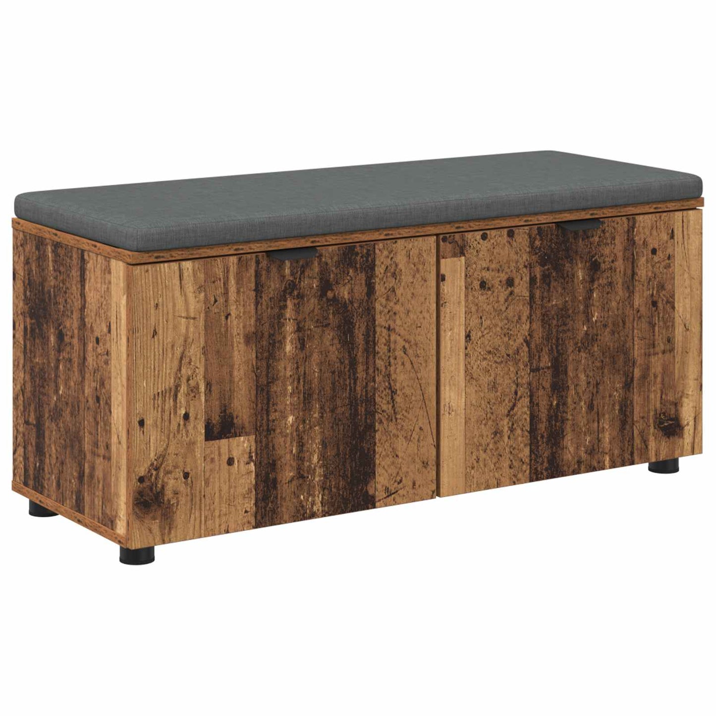 Hallbänk Gammalt trä 100 x 38 x 46 cm Konstruerat Trä och Tyg