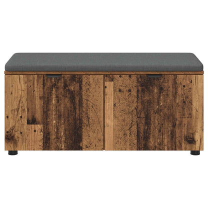 Hallbänk Gammalt trä 100 x 38 x 46 cm Konstruerat Trä och Tyg