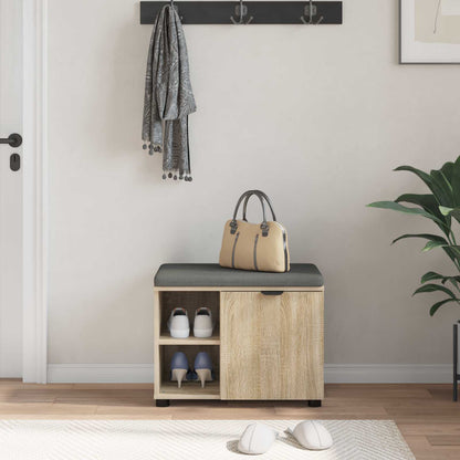 Hallbänk Sonoma Ek 60 x 38 x 46 cm och Tyg