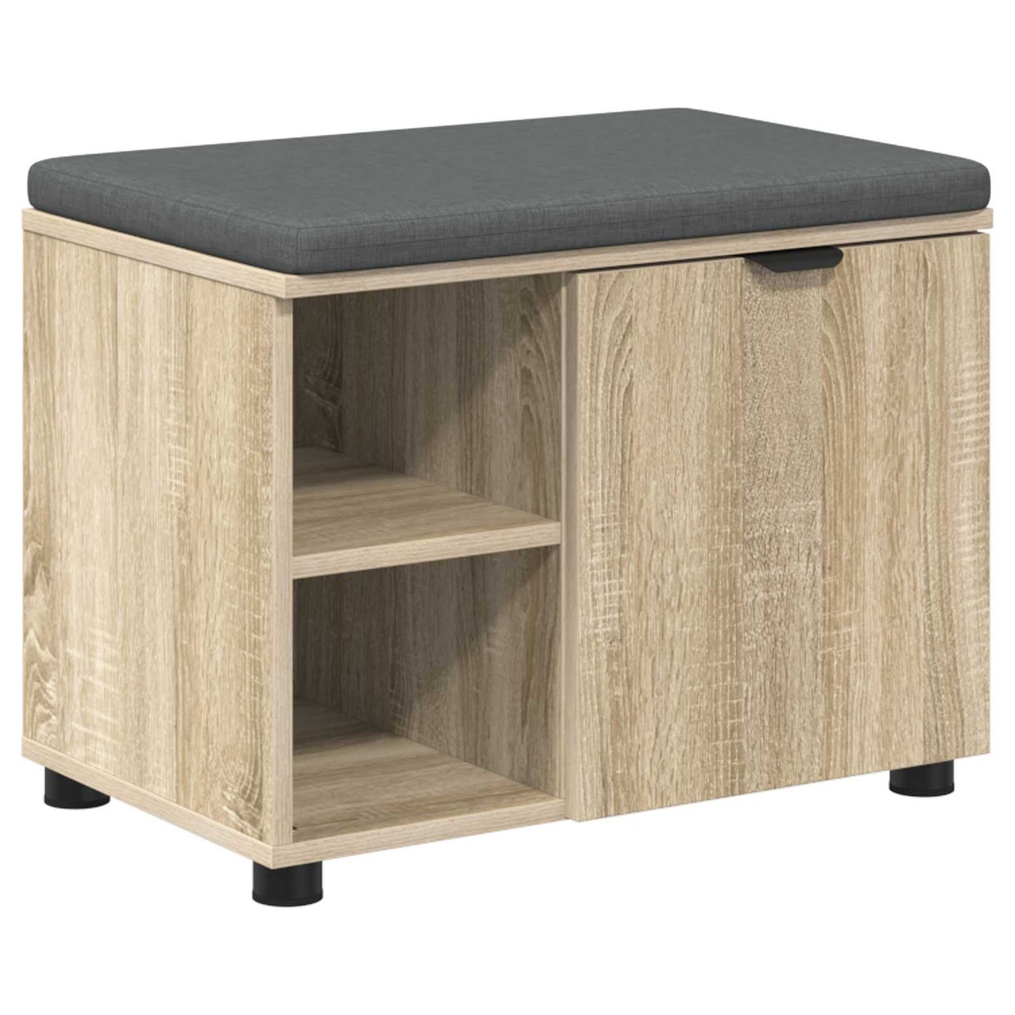 Hallbänk Sonoma Ek 60 x 38 x 46 cm och Tyg