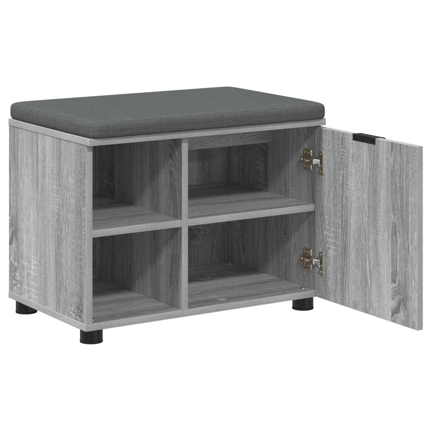 Hallbänk Sonoma Grå 60 x 38 x 46 cm och Tyg