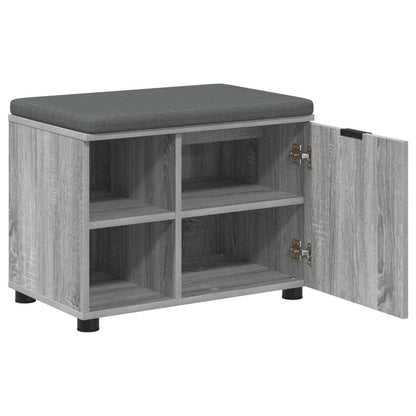Hallbänk Sonoma Grå 60 x 38 x 46 cm och Tyg