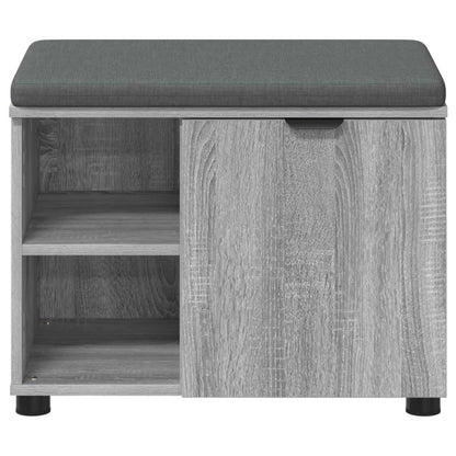 Hallbänk Sonoma Grå 60 x 38 x 46 cm och Tyg