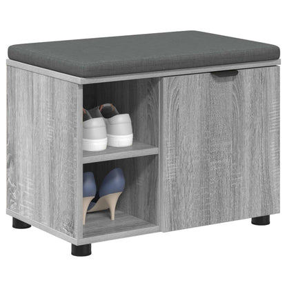 Hallbänk Sonoma Grå 60 x 38 x 46 cm och Tyg