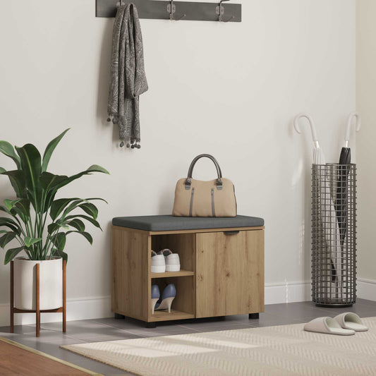 Hallbänk Artisan Ek 60 x 38 x 46 cm och Tyg