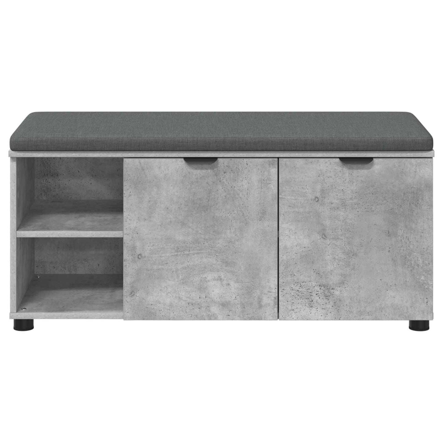 Hallbänk BetongGrå 100 x 38 x 46 cm Konstruerat Trä och Tyg