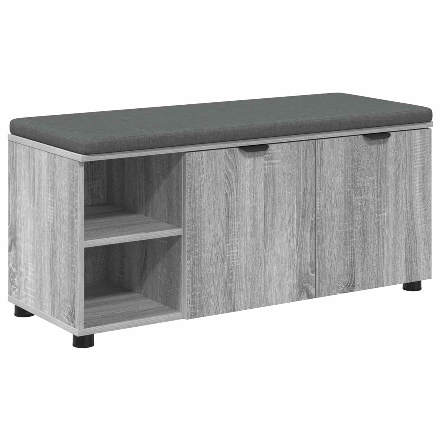 Hallbänk Grå Sonoma 100 x 38 x 46 cm Konstruerat Trä och Tyg