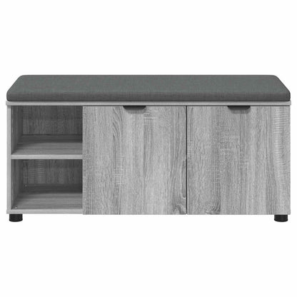 Hallbänk Grå Sonoma 100 x 38 x 46 cm Konstruerat Trä och Tyg