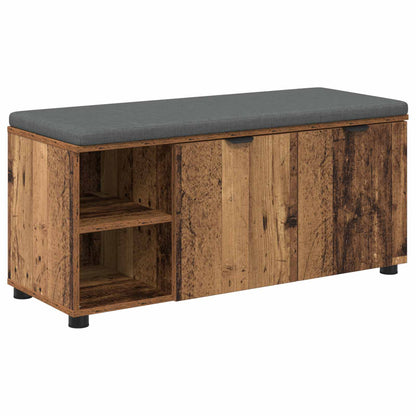 Hallbänk Gammalt trä 100 x 38 x 46 cm Konstruerat Trä och Tyg