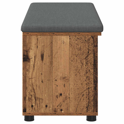 Hallbänk Gammalt trä 100 x 38 x 46 cm Konstruerat Trä och Tyg