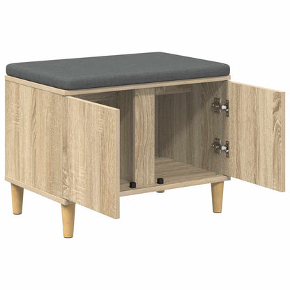 Hallbänk Sonoma Ek 60 x 38 x 46 cm och Tyg